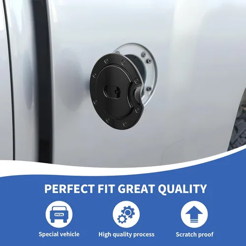 Vista 4 de RAZPOY Negro Tapa de Repuesto para Tanque de Gasolina Compatible con Chevy Silverado y GMC-SIERRA 2007-2013