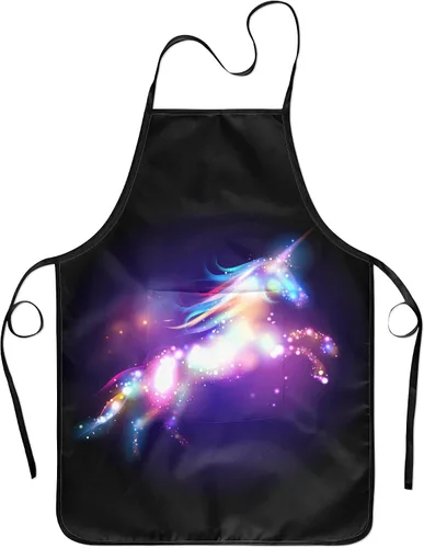 Vista 9 de Cute Kids Aprons for Cooking Painting Baking, Waterproof Toddler Aprons with Pockets, Art Smock for Boys Girls