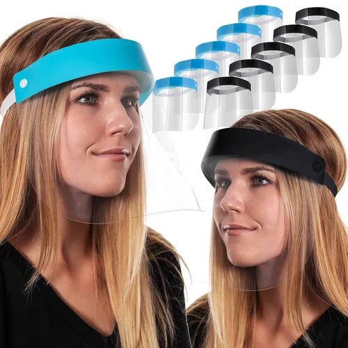 Vista 9 de Salon World Safety Face Shields - Protectores faciales de seguridad ultra transparentes de protección facial completa para proteger los ojos