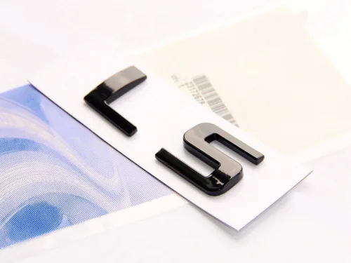 Vista 3 de Yoaoo Paquete de 2 emblemas de placa de identificación de la letra LS de color negro OEM compatible con Silverado Tahoe Sierra Suburban Glossy