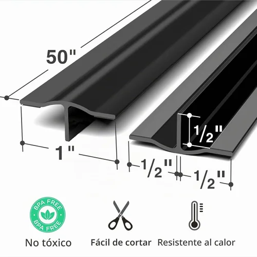 Vista 4 de Cubierta de Silicona para Huecos de Estufa X-Protector – Protector de 50" x 1" Entre Estufa y Mostrador – Relleno Autoadhesivo Premium para Huecos