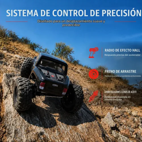 Vista 6 de UDIRC UCX1804PRO 1/18 Crawler RC sin escobillas, camión de roca de Negro