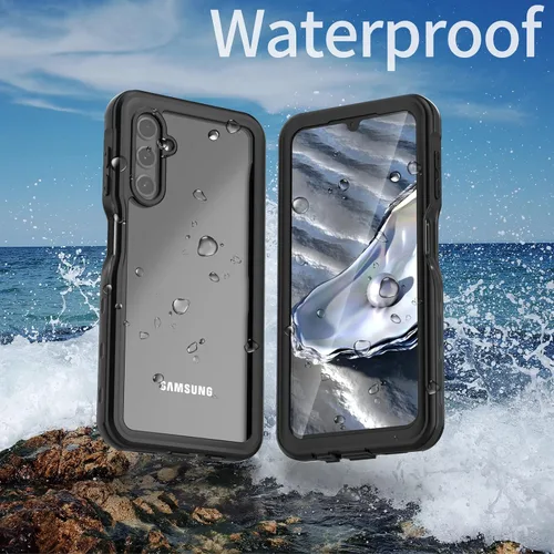 Vista 6 de Mangix Funda para teléfono Galaxy A14 5G, IP68, impermeable, a prueba de polvo, a prueba de golpes, con protector de pantalla integrado, carcasa