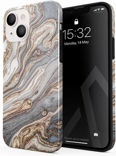 Vista 40 de BURGA - Funda compatible con iPhone 12, apta para carga inalámbrica, carcasa rígida híbrida de 2 capas + funda de silicona, resistente, ajuste