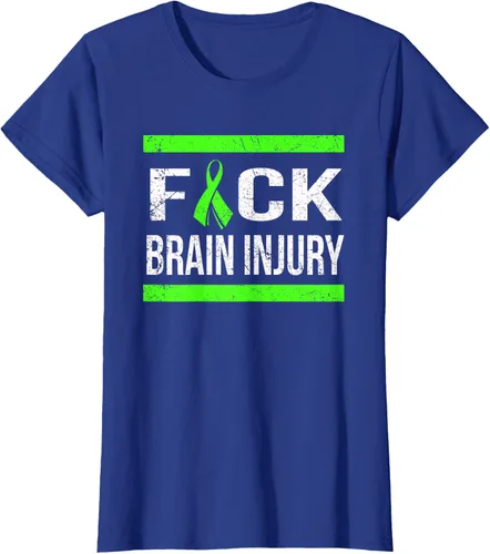 Vista 58 de Apoyo Daño cerebral Concienciación T Shirt, mujer L, Asphalt Negro
