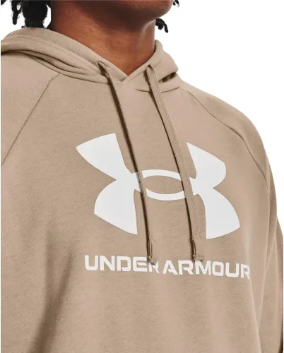 Vista 4 de Under Armour Rival - Sudadera con capucha para hombre, de vellón y con logotipo