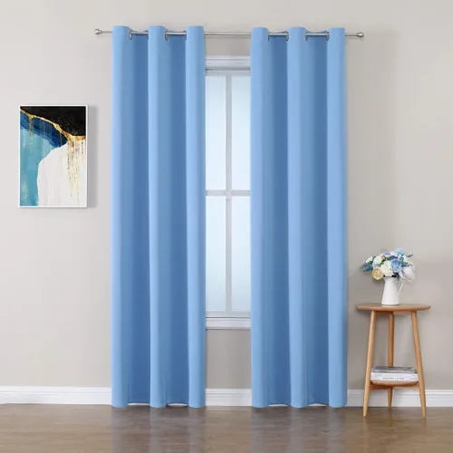 Vista 173 de ChrisDowa - Cortinas cortas para ventana de 40 pulgadas para dormitorio - Cortinas cortas con ojales y aislamiento térmico para oscurecer