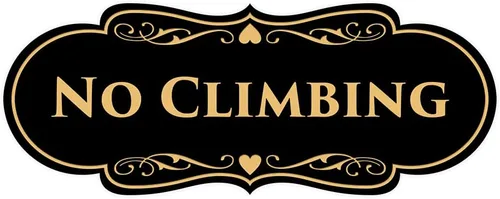 Vista 22 de Signs ByLITA Designer No Climbing (Negro) - Pequeño