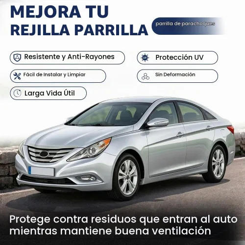 Vista 5 de PIT66 Conjunto de parrilla delantera cromada compatible con Sonata 2011 2012 2013 HY1200154 863503S100