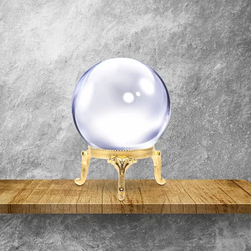 Vista 6 de Angoily Caballetes de cristal del sostenedor de la bola del metal para el soporte decorativo de la esfera de cristal de Dorado