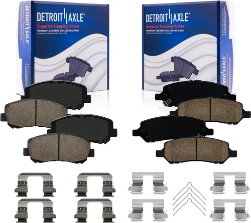 Vista 109 de Detroit Axle - Pinza de disco del lado del acompañante + pastillas de freno de cerámica de repuesto para Lexus HS250H Toyota RAV4 Prius V Scion xB