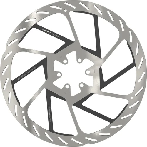 Vista 2 de Rotor de Freno de Disco SRAM HS2 - 160mm, 6 pernos, redondeado, plateado/negro