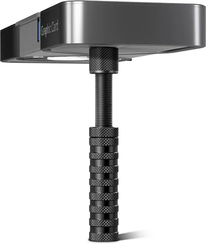 Vista 9 de Soporte de GPU, soporte de GPU de 7-11.5 cm con lámina antideslizante, soporte de GPU para evitar el hundimiento de la tarjeta gráfica (Plata)