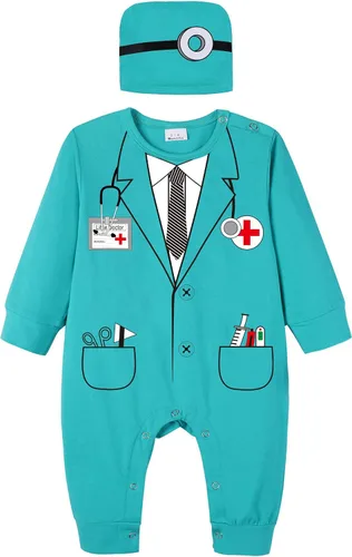 Vista 10 de Traje de traje para bebé recién nacido, uniforme de murciélago de astronauta, ropa de prisionero con sombrero largo Murciélago 1