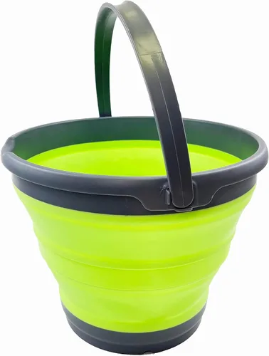 Vista 18 de SAMMART Cubo de plástico plegable de 10 L (2.6 galones), bañera redonda plegable, cubo de agua portátil para pesca, bote de agua para exteriores