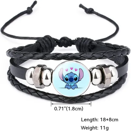 Vista 2 de Sittch - Pulsera de graduación ajustable de cuero tejida a mano, pulsera de regalo de Navidad y cumpleaños
