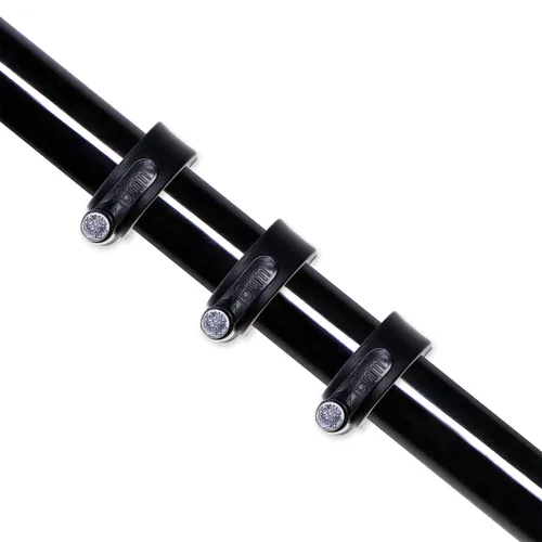Vista 3 de Mini Skater Clavo de acero de nailon de 0.630 in en círculo, clips de cable Ethernet para gestión de cables, paquete de 50 (negro)