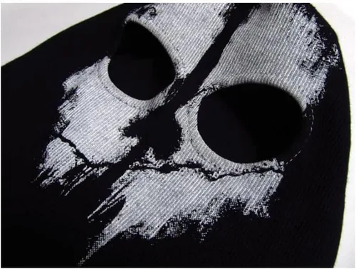 Vista 7 de Unisex Ghost Print Stocking Balaclava Mask Good for War Game Halloween Cosplay