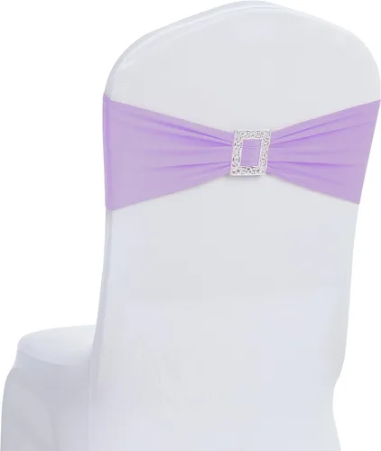 Vista 18 de Joccun 30 PCS Bandas de Spandex para Sillas con Lazos, Banda Elástica de Cubierta de Silla con Hebilla Deslizante, Lazos Elásticos Universales