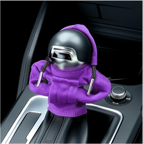 Vista 8 de Cubierta para palanca de cambios de coche con capucha OFBAND, cubierta para perilla de cambios de coche de Navidad para palanca de cambios