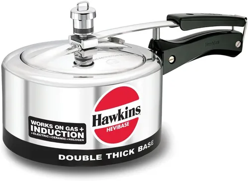 Vista 9 de HAWKINS H56 Hevibase - Olla de presión de aluminio compatible con inducción, 5 litros, PLATA