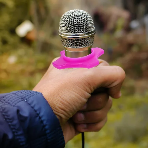 Vista 8 de EXCEART Paquete de 10 anillos antivuelco para micrófono inalámbrico, funda de silicona antideslizante para fiesta de KTV, conferencia, escenario
