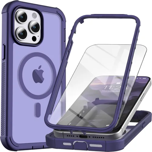 Vista 30 de Funda magnética para iPhone SE 3ª y 2ª [protector de pantalla] [compatible con MagSafe] [protección contra caídas de grado militar]
