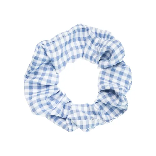 Vista 7 de Juego de bandas elásticas a cuadros azules - 5 bandas para el cabello tipo bandana para mujer