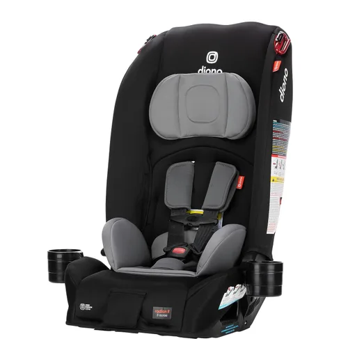 Vista 10 de Diono Radian 3R, asiento de automóvil convertible 3 en 1, en posición orientado hacia atrás y hacia adelante, 10 años, 1 asiento, diseño de ajuste