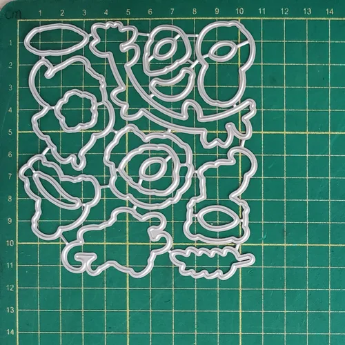 Vista 5 de Juego de sellos y troqueles de animales para hacer tarjetas, sellos transparentes y troqueles de corte de metal para álbumes de recortes