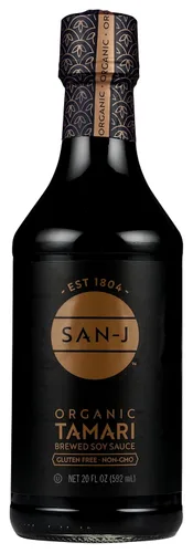 Vista 13 de SAN-J Tamari reducido en sodio (sin gluten, orgánico), 10 fl oz (paquete individual) Sal reducida, Umami rico, sin trigo, Kosher, certificado