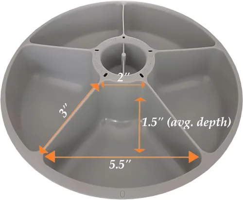 Vista 4 de Taza de repuesto Cat Mate - Taza de repuesto compatible con Cat Mate y Closer Pets C500, alimentador automático de 5 comidas para mascotas