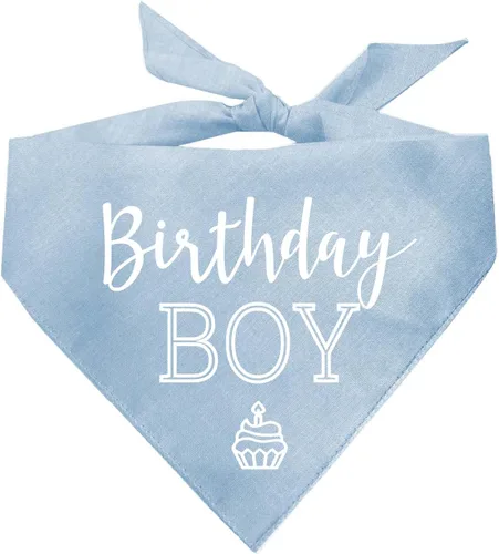 Vista 21 de Bandana de cumpleaños para niño con cupcakes para perro, 100% algodón, fabricada en Estados Unidos, cumpleaños, Pawty, tema de fiesta, suministros