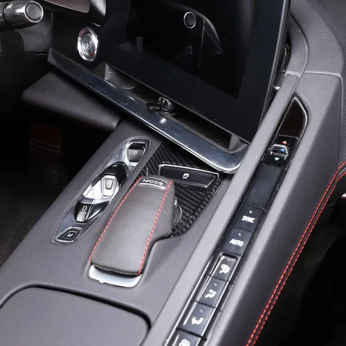Vista 3 de Sekhyna Cubierta de panel de palanca de cambios ABS 1 unidad compatible con Corvette C8 Stingray 2020-2023 consola central antideslizante cubierta