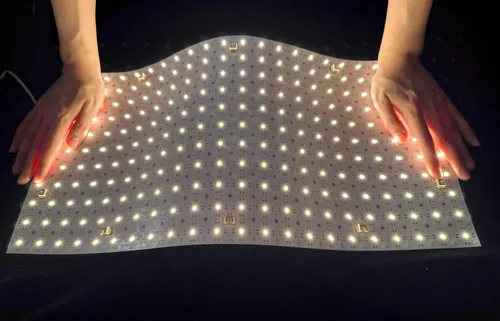 Vista 8 de Paquete de 4 hojas de retroiluminación LED de 24 V, 36 W, 3000 K, blanco cálido, 19.3 x 9.6 pulgadas cada unidad, panel LED flexible regulable