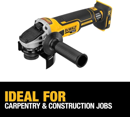 Vista 4 de DEWALT Amoladora angular MAX* XR de 20 V con freno de retroceso, interruptor deslizante, 4-1/2 pulgadas, solo herramienta (DCG405B)