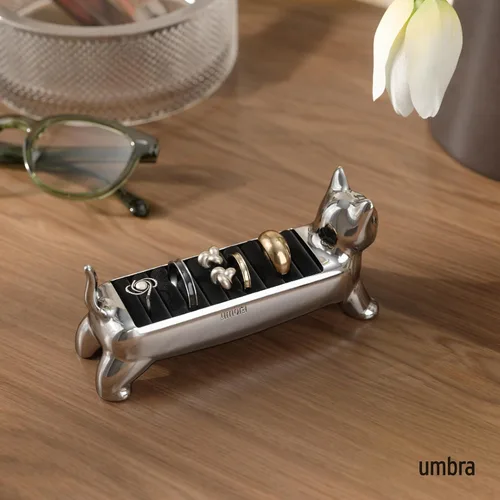 Vista 2 de Umbra Ali - Soporte para anillos de gato, almacenamiento de joyas cromado
