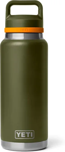 Vista 46 de YETI Rambler - Botella de 36 onzas, aislada al vacío, a prueba de fugas, de acero inoxidable con tapón para sorbos Aislamiento al vacío Blanco