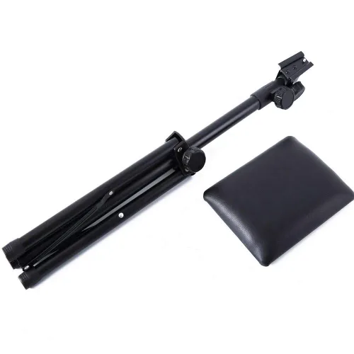 Vista 4 de Soporte para reposabrazos de tatuaje, almohadilla de esponja plegable para tatuaje y piernas, trípode con altura ajustable para suministros