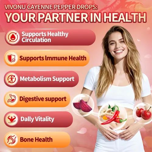 Vista 2 de Suplemento líquido de gotas de pimienta de cayena + tecnología liposomal 98% de absorción, soportes* vena de piernas, corazón y vasos sanguíneos*