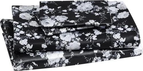 Vista 11 de Beatrice Home Fashions Juego de sábanas Queen de satén 100% poliéster Leopardo
