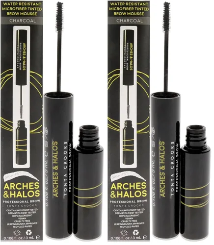 Vista 7 de Arches and Halos - Mousse de microfibra teñida para cejas, moldeador de cejas ricamente pigmentado, bolígrafo de relleno resistente al agua, vegano
