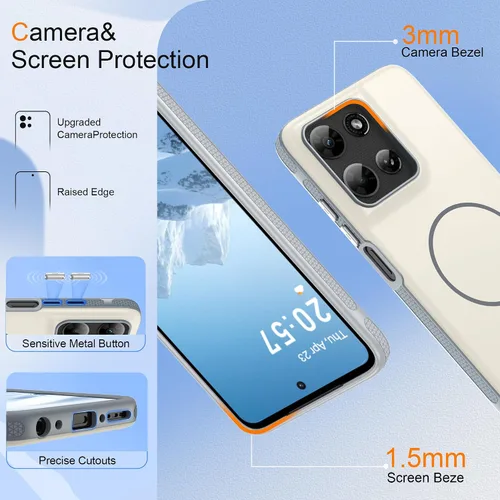 Vista 91 de Jshru Funda para Samsung Galaxy S26 Plus/Galaxy S25 Plus: para Galaxy S24 Plus [compatible con Magsafe] [2 protectores de pantalla HD] cubierta