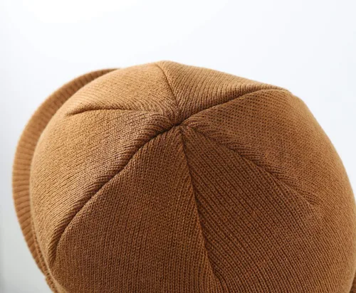Vista 93 de Home Prefer - Gorro de invierno para hombre con visera, cálida y doble punto.