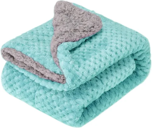 Vista 19 de Manta difusa o manta mullida para bebé, suave y cálida y acogedora manta de lana de coral para niños pequeños, bebés o recién nacidos, para cuna