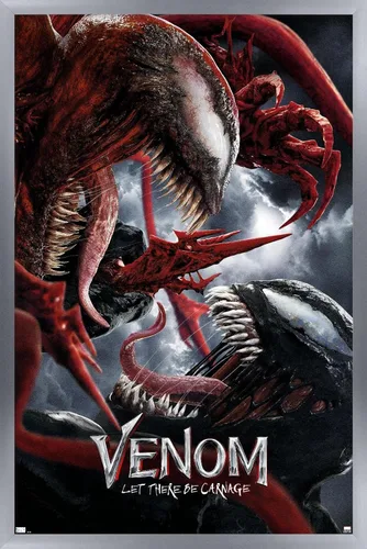 Vista 15 de Trends International Marvel Venom: Let There be Carnage - Póster de pared de batalla de una hoja, 14.725 x 22.375 pulgadas, versión enmarcada