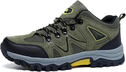 Vista 3 de Mens Hiking Shoes Waterproof Low Top Sneakers Lightweight Breathable Non-Slip Trail Running Shoes for Men Outdoor Trekking Camping Traveling