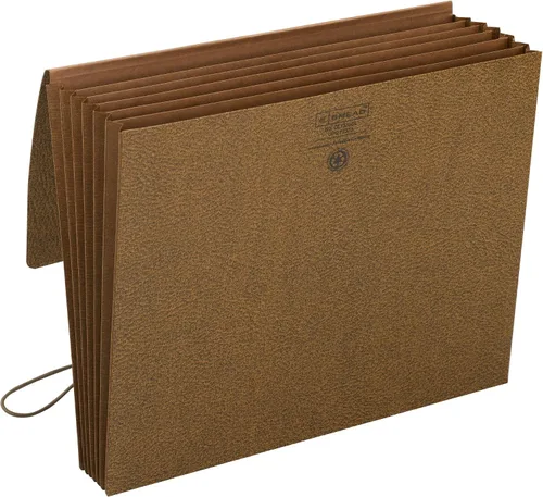 Vista 7 de Smead Partition Expanding File Wallet, Flap and Cord Closure, 6 Pockets, 5-1/4" Expansion, Tear Resistant Gusset, Letter, Redrope, 10 per Box