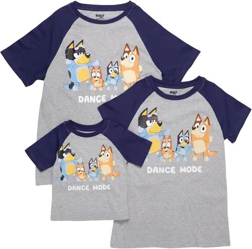 Vista 2 de Bluey Mom Dad Bingo Girls Matching Family T-Shirt Toddler to Adult