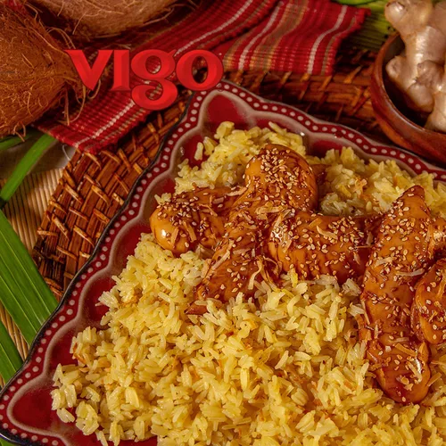 Vista 4 de Vigo Auténtico arroz de coco y jengibre, jazmín importado (jengibre de coco, 8 onzas (paquete de 1))